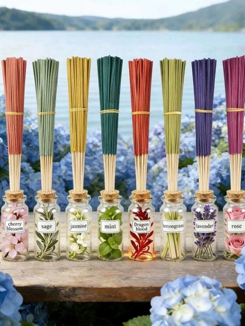 Assorted Scented Reed Diffusers - Colorful Floral & Herb Scents